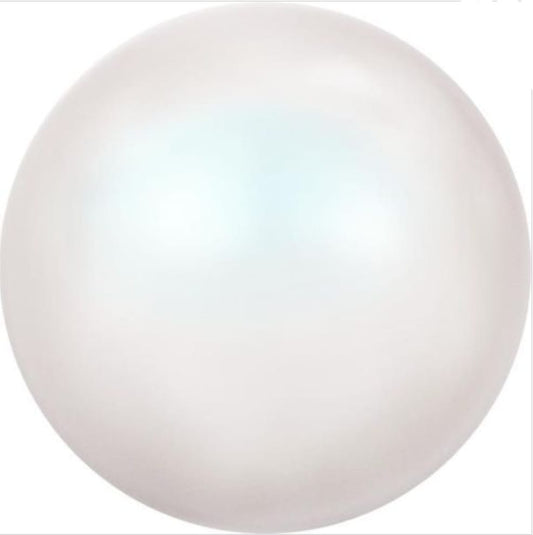 Swarovski® Pearl Cabochon Half Drilled Pearlescent White 6mm