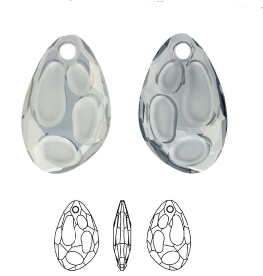 Swarovski® Anhänger Radiolarian Silver Shade 18mm