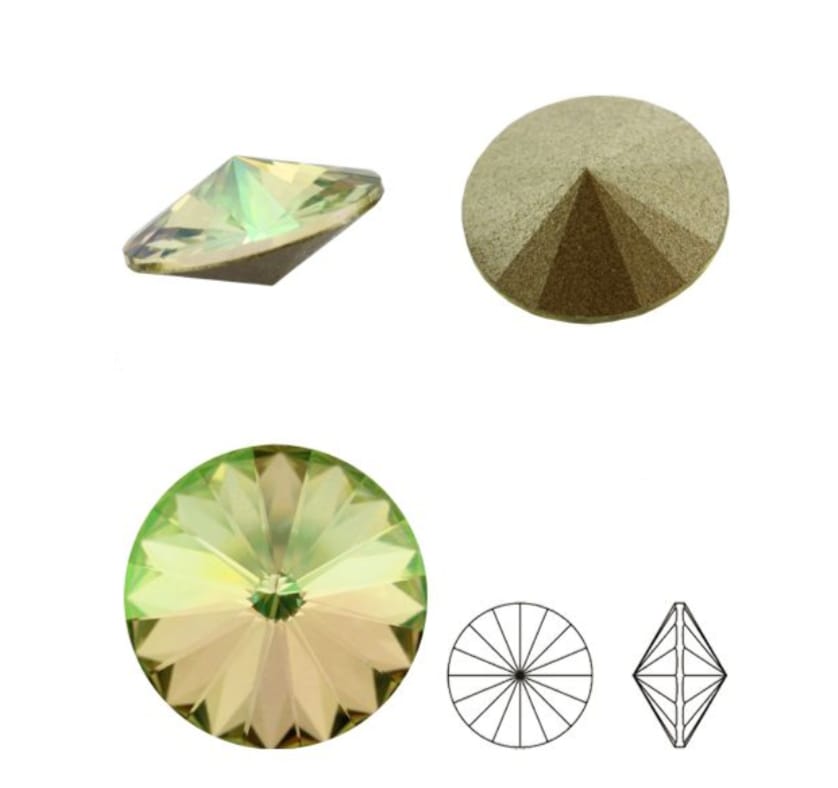 Swarovski® Rivoli Luminous Green 10mm