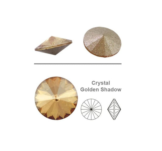 Swarovski® Rivoli Golden Shadow 10mm