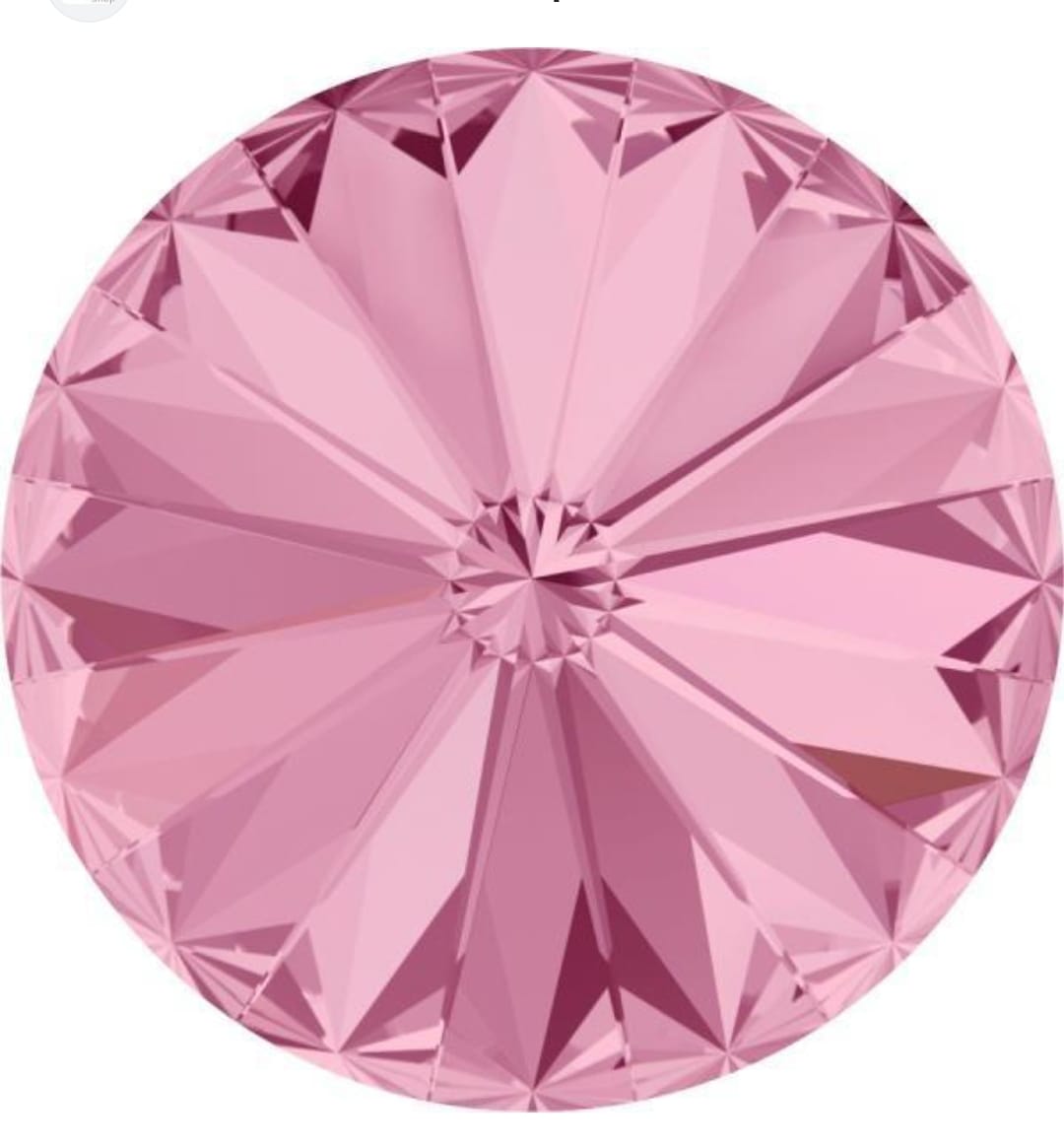 Swarovski® Rivoli Light Rose 6mm