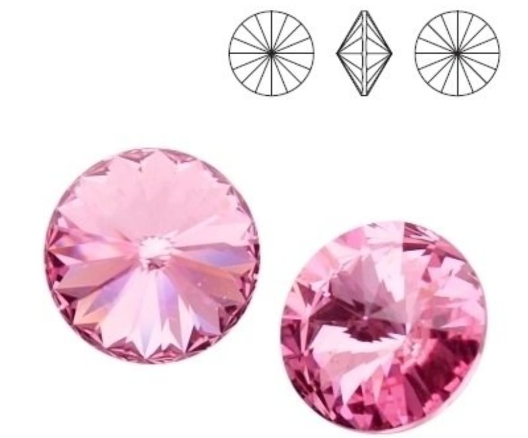 Swarovski® Rivoli Light Rose 6mm