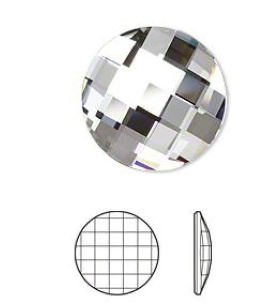 Swarovski® Flatback Chessboard Circle Crystal 14mm