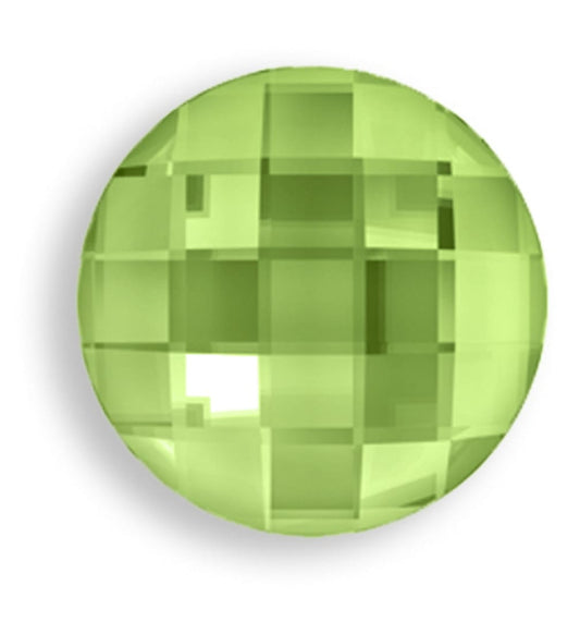 Swarovski® Flatback Chessboard Circle Peridot 6mm