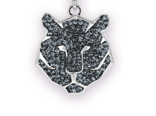 Swarovski® Pavé Anhänger Tiger Silver Night/Silver 22x20mm