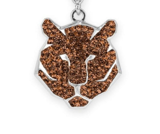 Swarovski® Pavé Anhänger Tiger Topaz/Silver 22x20mm