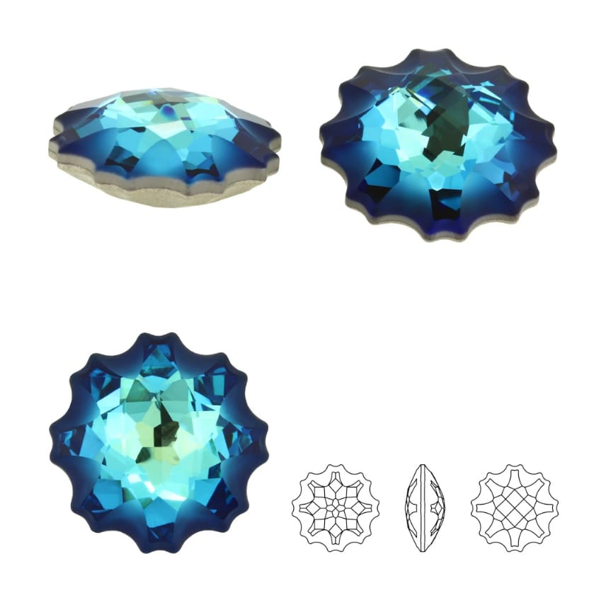 Swarovski® Fancy Jellyfish Bermuda Blue 14mm