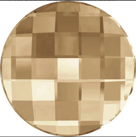 Swarovski® Flatback Chessboard Circle Golden Shadow 30mm