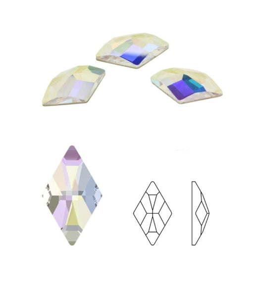 Swarovski® Flatback Rhombus Aurore Boreale 10x6mm