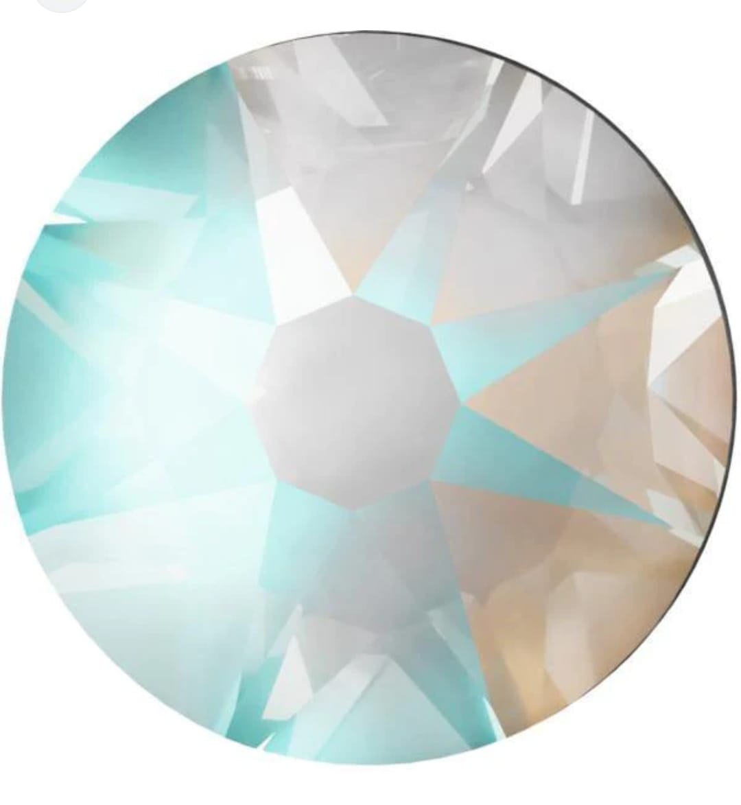 Swarovski® Nail Crystals Flat Rund Light Grey DeLite SS20