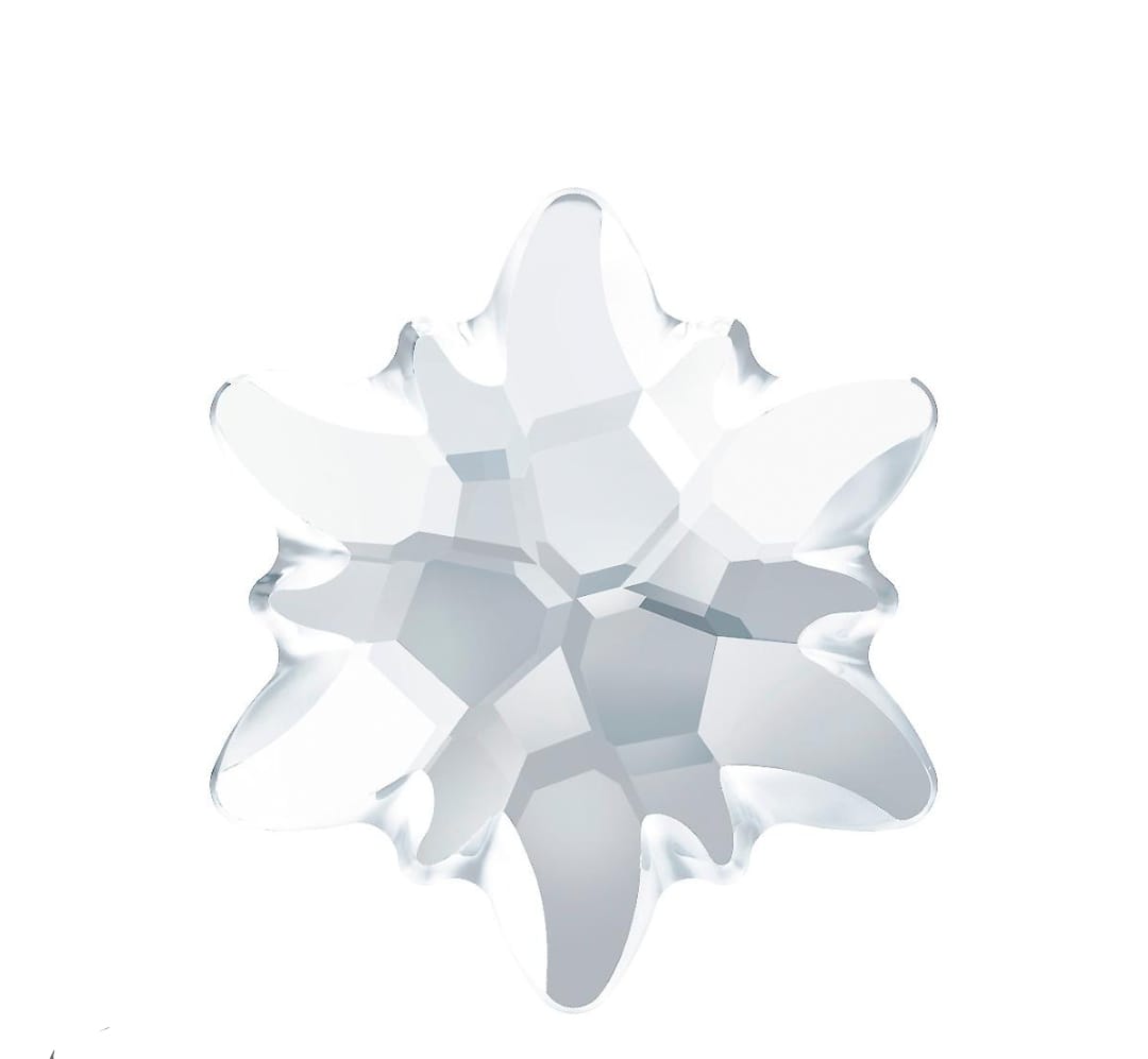 Swarovski® Flatback Edelweiss Crystal Frosted 14mm