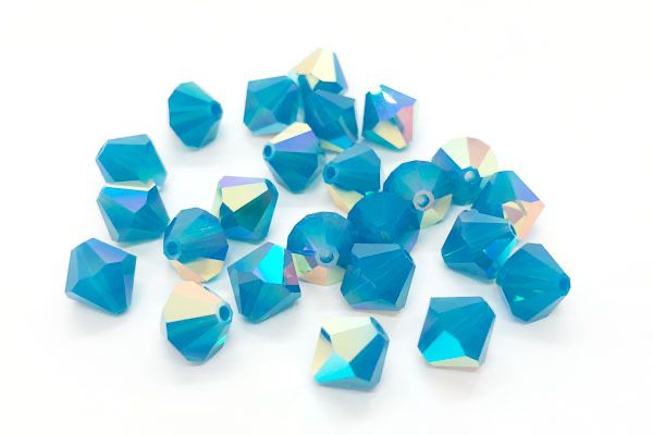 Swarovski® Beads Bicone Caribbean Blue Opal 6mm