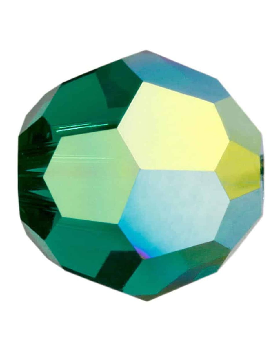 Swarovski® Beads Facet Emerald Aurore Boreale 6mm