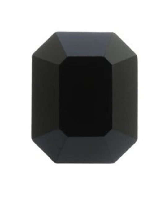 Swarovski® Fancy Square Octagon Curved Back Crystal Jet 18x13mm