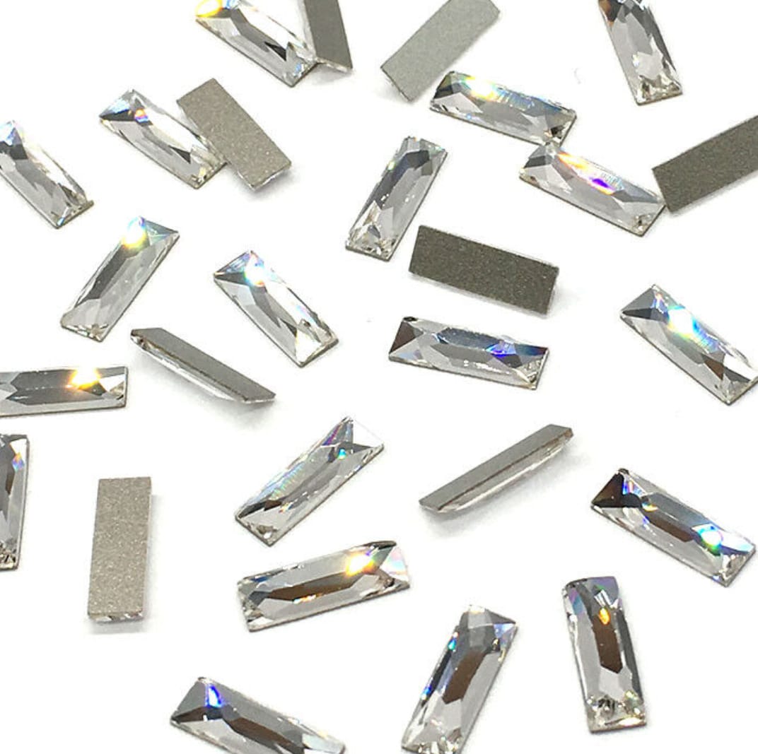 Swarovski® Nail Crystals Flat Cosmic Baguette Crystal 15x5mm