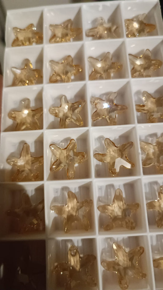 Swarovski® Anhänger Starfish Golden Shadow 16mm