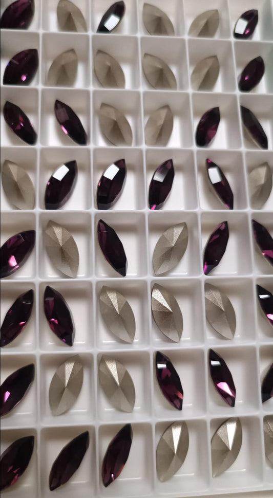 Swarovski® Fancy Navette Amethyst 15x7mm