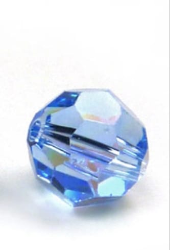 Swarovski® Beads Facet Light Sapphire Aurore Boreale 6mm