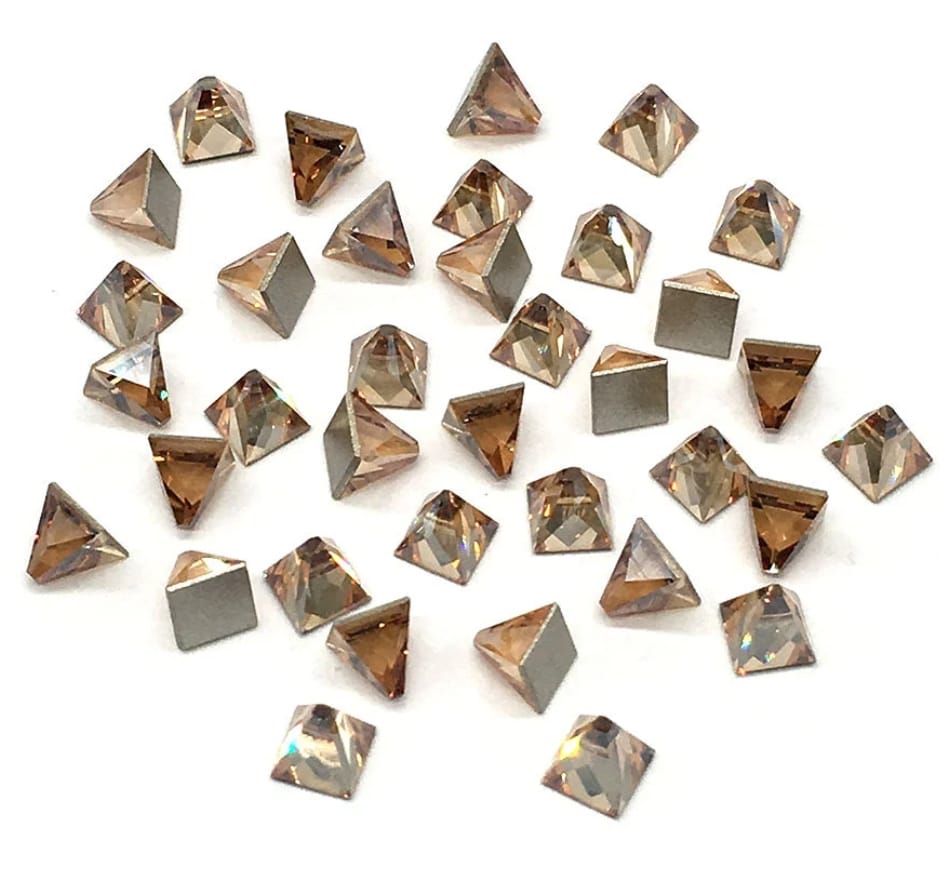 Swarovski® Flatback Square Spike Golden Shadow 4x4mm