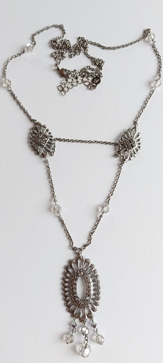 6974 Vintage Necklace made with Swarovski Kristallen 80cm