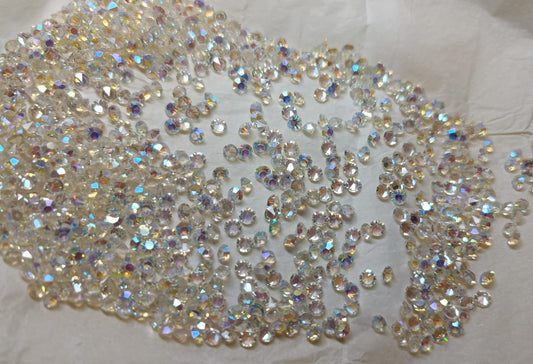 Swarovski® Chaton Vintage Aurore Boreale Unfoiled PP28