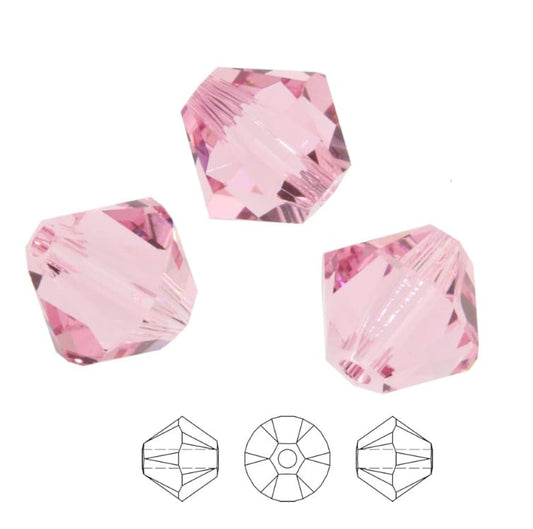 Swarovski® Beads Bicone Light Rose 3mm