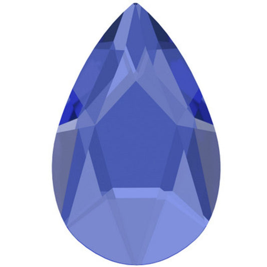 Swarovski® Nail Crystals Flat Pear Sapphire 14x9mm