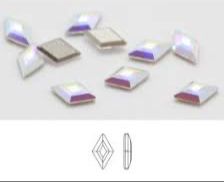 Swarovski® Flatback Hotfix Diamond Shape Crystal Aurore Boreale 5x3mm