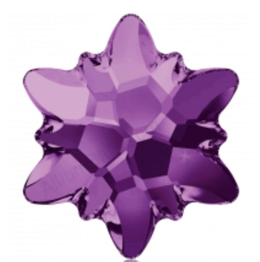 Swarovski® Flatback Edelweiss Amethyst 10mm