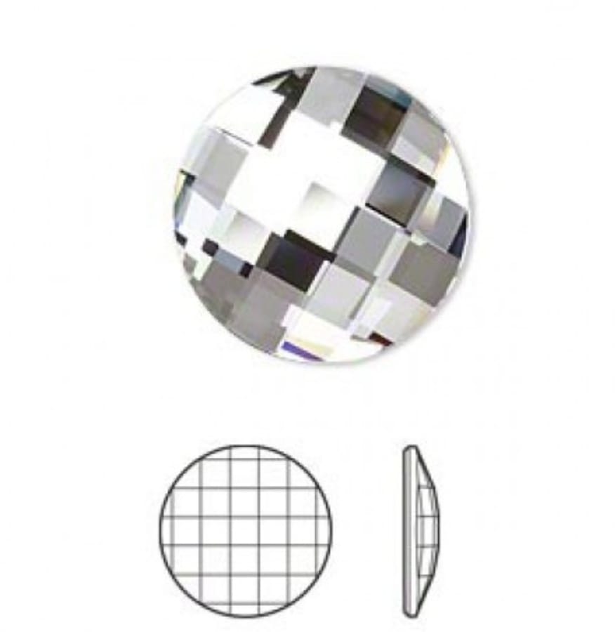 Swarovski® Flatback Hotfix Chessboard Crystal 20mm