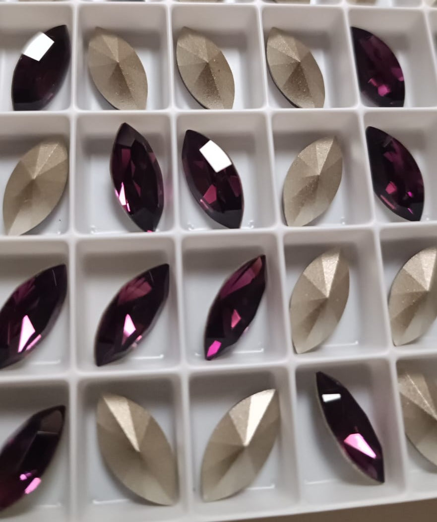 Swarovski® Fancy Navette Amethyst 15x7mm