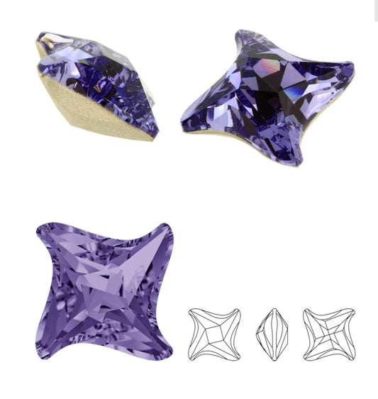 Swarovski® Fancy Twister Tanzanite 17mm