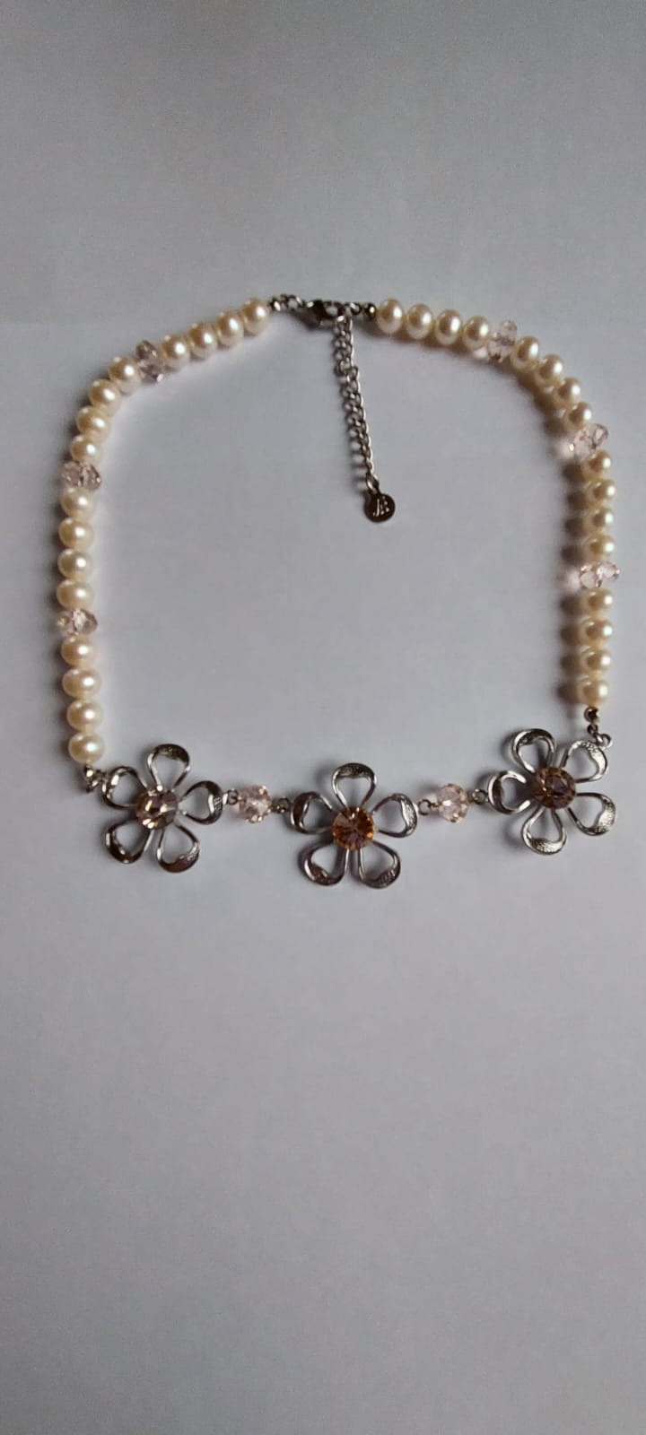 6011 Vintage Kette mit Swarovski Kristall 37cm