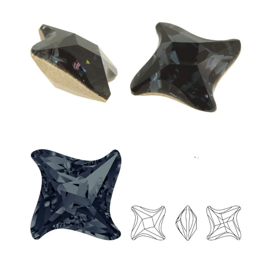 Swarovski® Fancy Twister Graphite 17mm