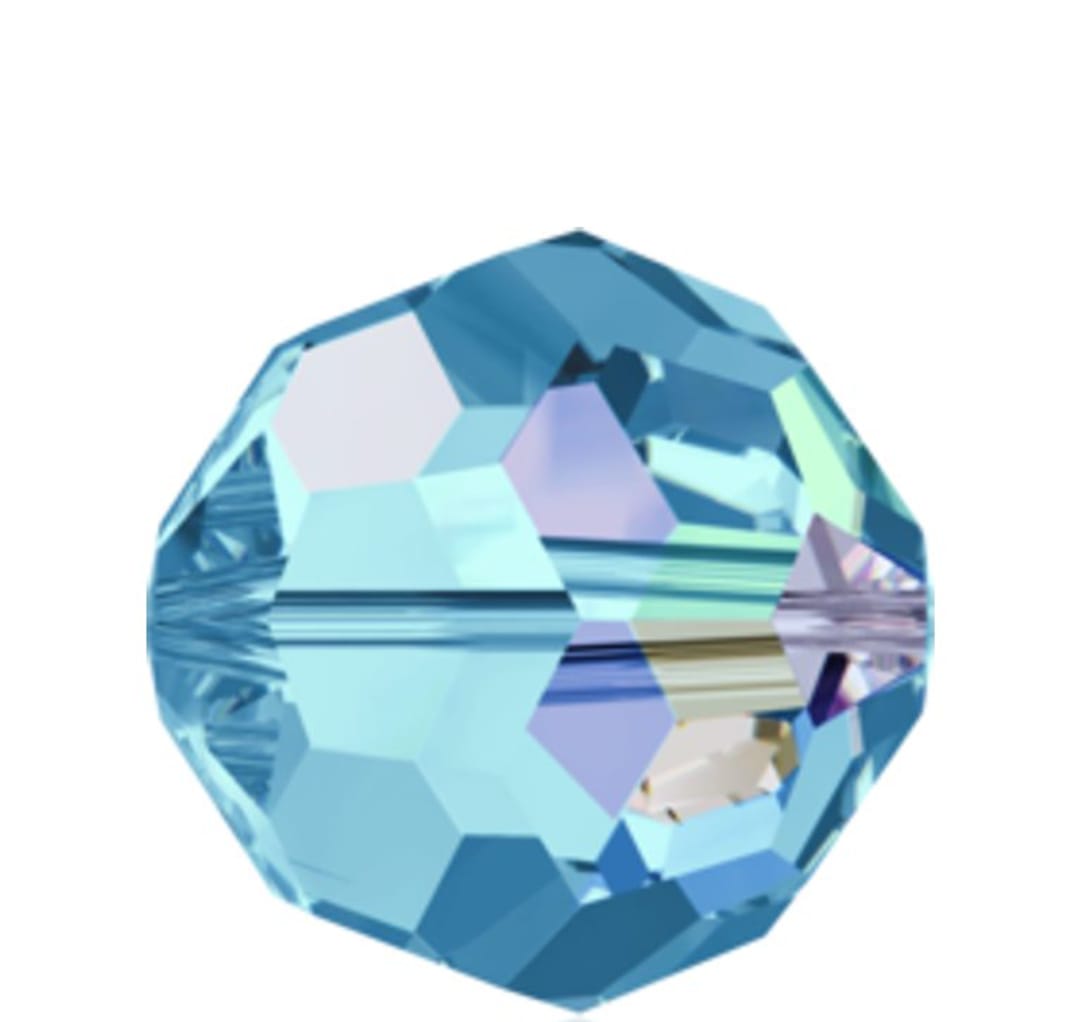 Swarovski® Beads Facet Aquamarine Aurore Boreale 6mm