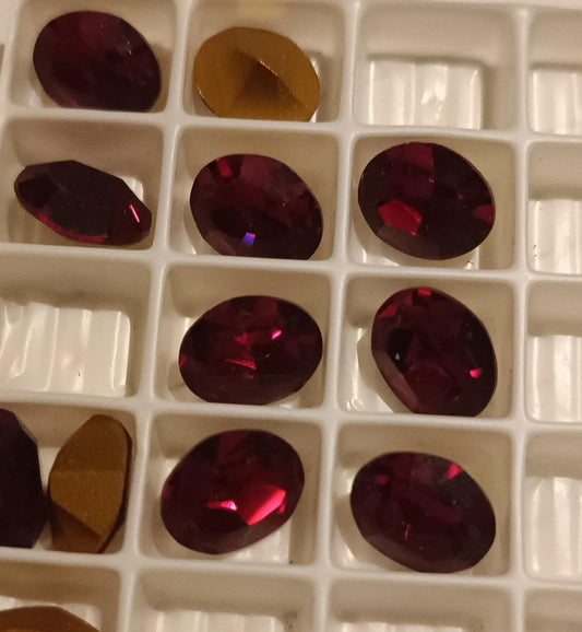 Swarovski® Fancy Oval Ruby 10x8mm