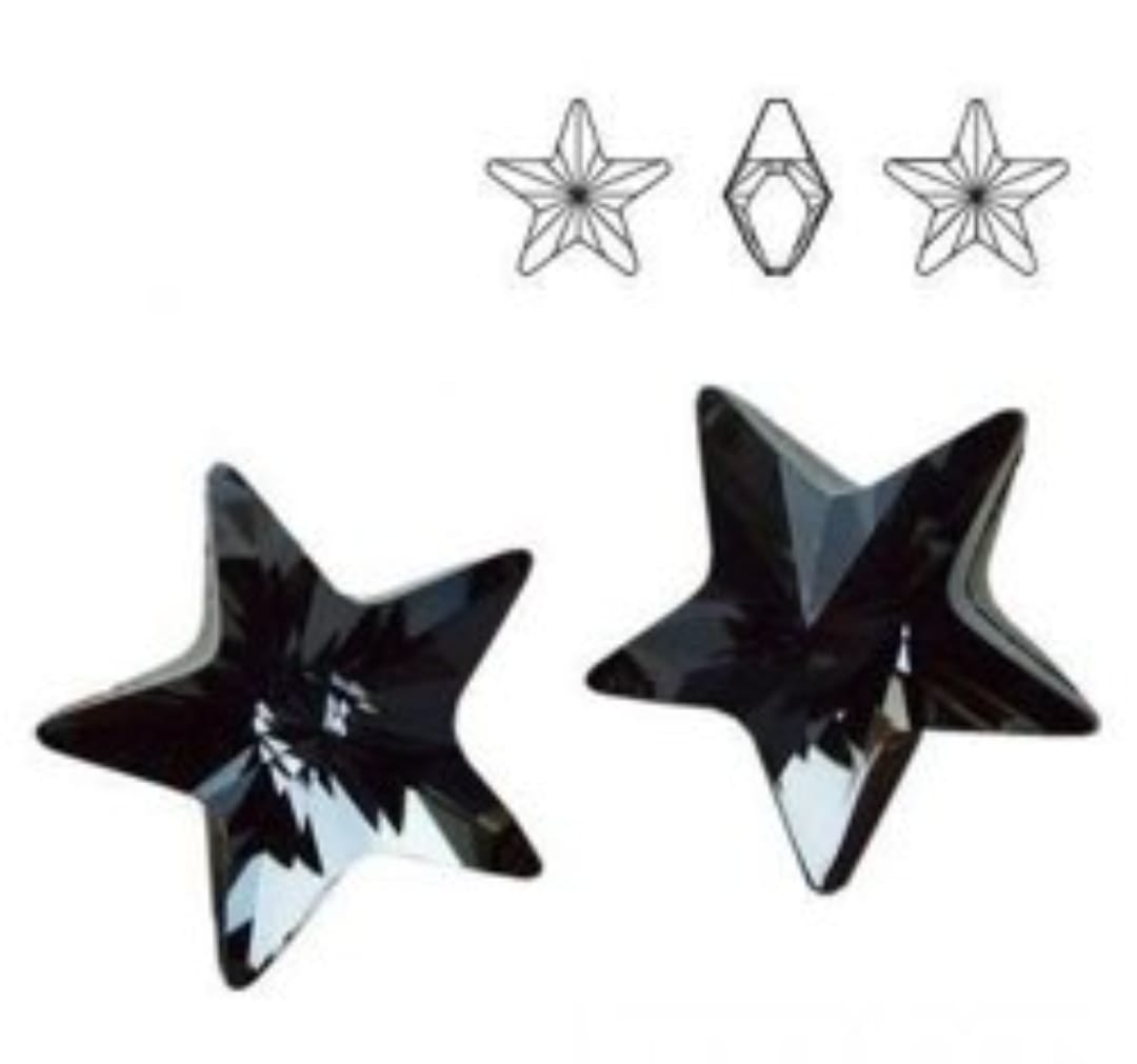 Swarovski® Fancy Star Silver Night 5mm