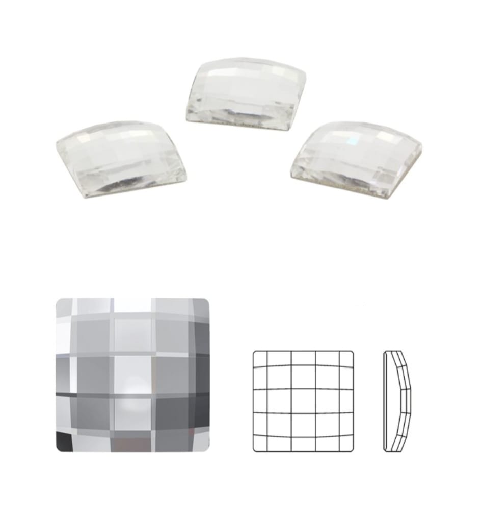 Swarovski® Flatback Hotfix Chessboard Square Crystal 12mm