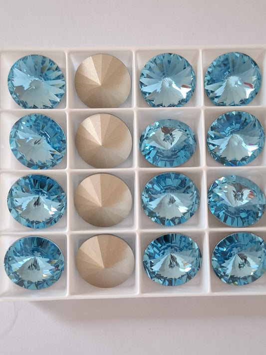 Swarovski® Rivoli Aquamarine 18mm