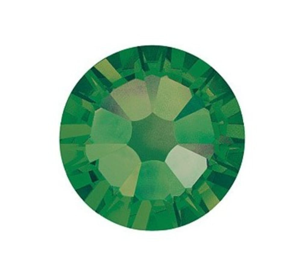 Swarovski® Nail Crystals Flat Rund Palace Green Opal SS9