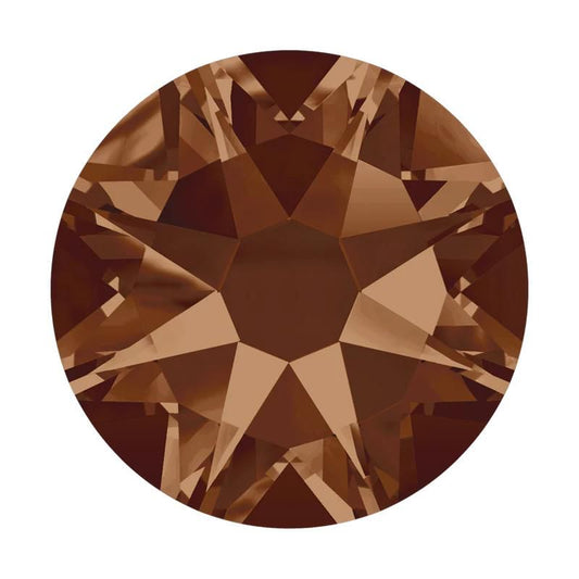 Swarovski® Nail Crystals Flat Rund Smoked Topaz SS30